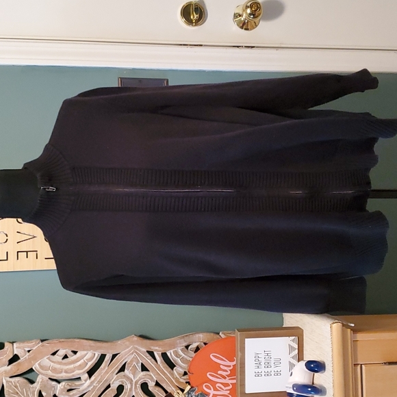 Dressbarn Mock Neck Zipper Cardigan- 2x - Picture 3 of 10